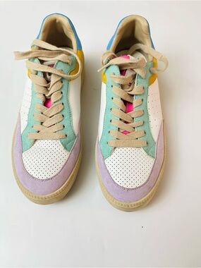 Steve Madden Pastel Suede & Leather Low-Top Sneakers